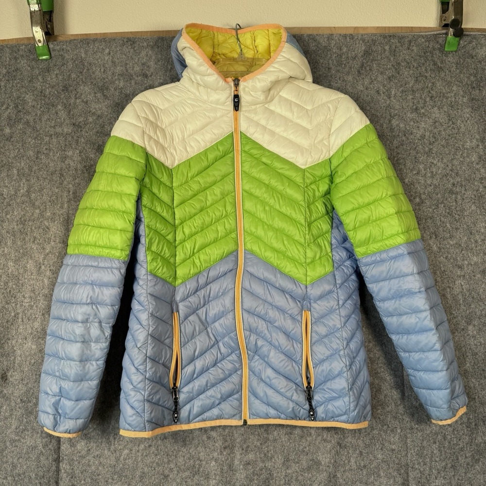 Stylish Women's Tri-Color Puffer Jacket